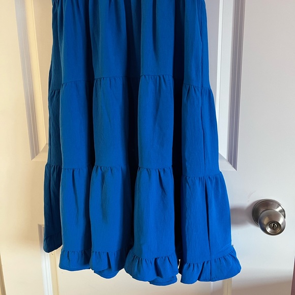 Royal Blue You & Me Ruffle Dress NWOT - Picture 4 of 4